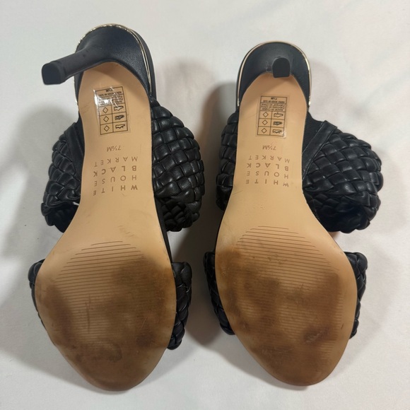 White House Black Market Black Braided Sandals - Picture 5 of 10